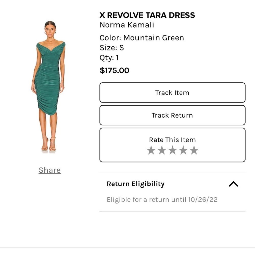 x REVOLVE Tara Dress in Mountain Green Norma Kamali